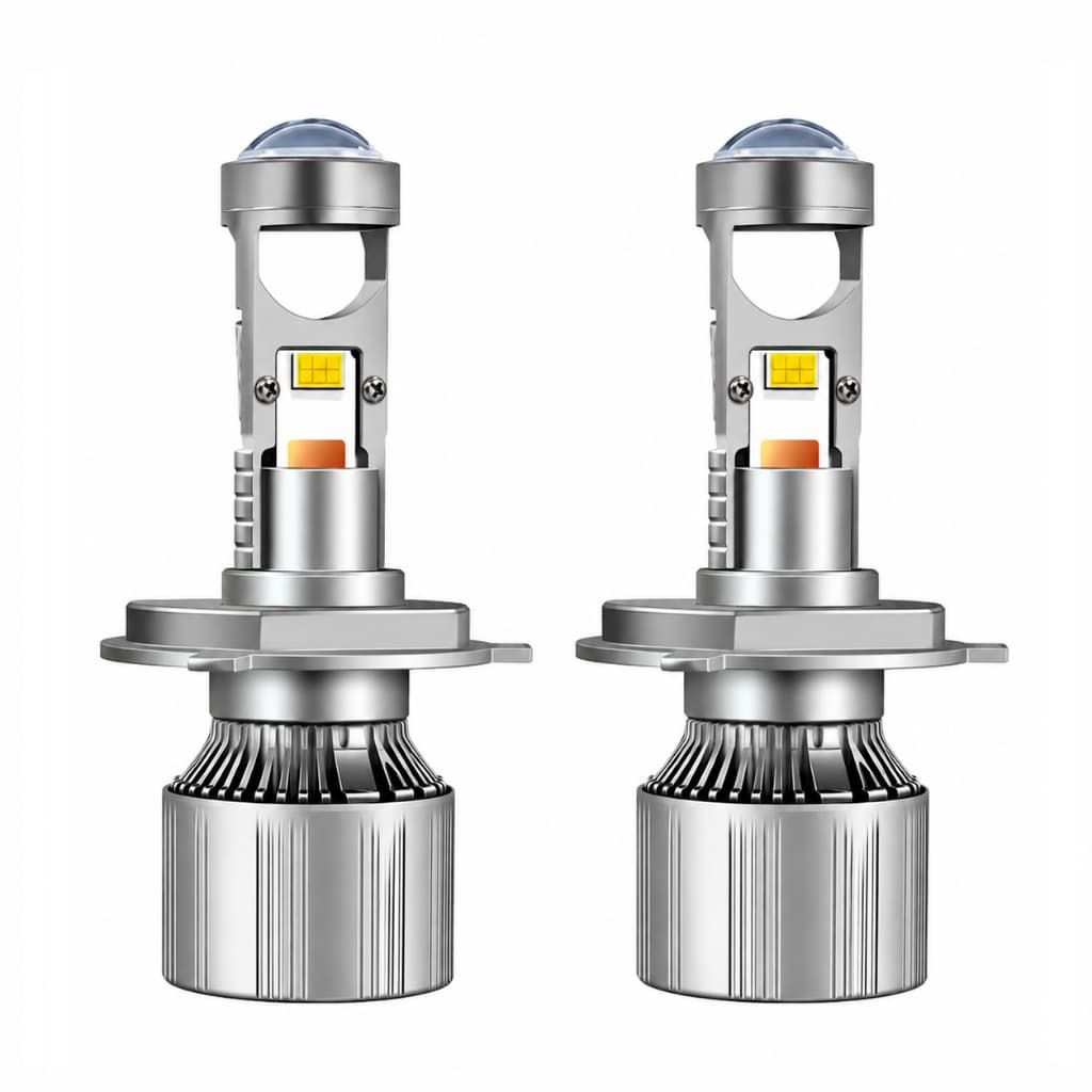ROVIK Lâmpada LED para Farol Automotivo H4 170W/par 12V Chip 3570 6500K Super Branca 300% Mais Brilho (A80)
