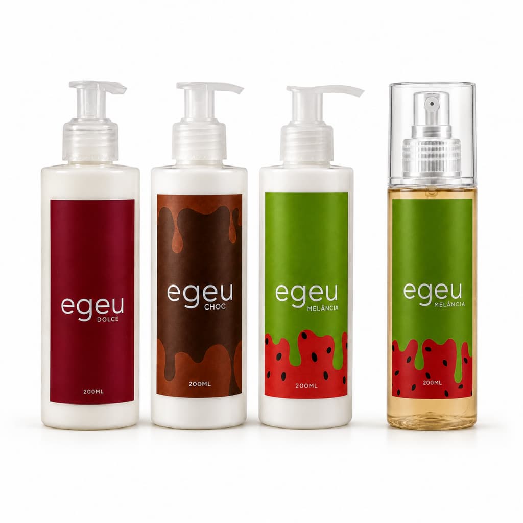 Kit Hidratação Feminina Dolce + Melancia + Chocolate | Cremes Hidratantes + Body Splash • Perfume Doce e Frutado