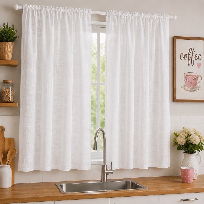 Cortina Linho Voil Flame Luxo 2,50x1,20 Varão Passante Sala Quarto