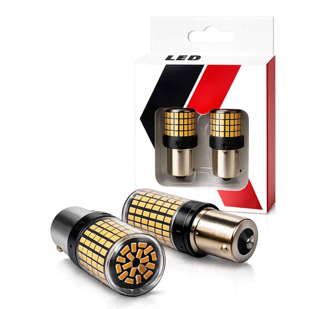 Kit Lâmpadas LED 1156 Amarelo Laranja Branco Lampada Led Seta Pisca Ré Canbus P21w Ba15s