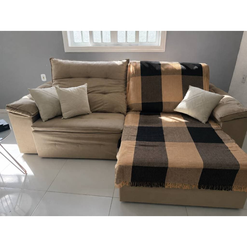 Kit 02 Manta Para Sofá Sala Decoração 2,10x1,20  Protetora Elegante