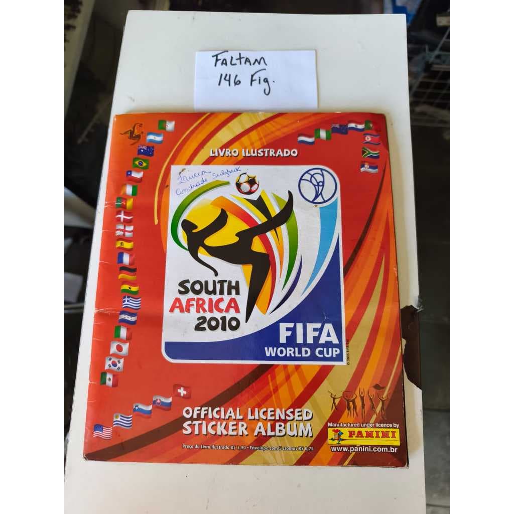 Álbum Copa Do Mundo 2010 Panini Semi Completo (Faltam 146) Bom estado