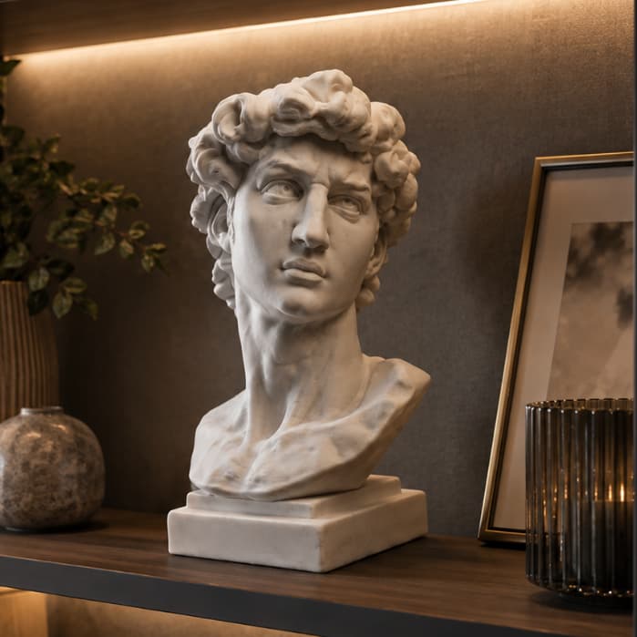 Escultura Grega Romana Medusa Decoração Mitologia Odisseia Busto Michelangelo David Decorativo Grécia