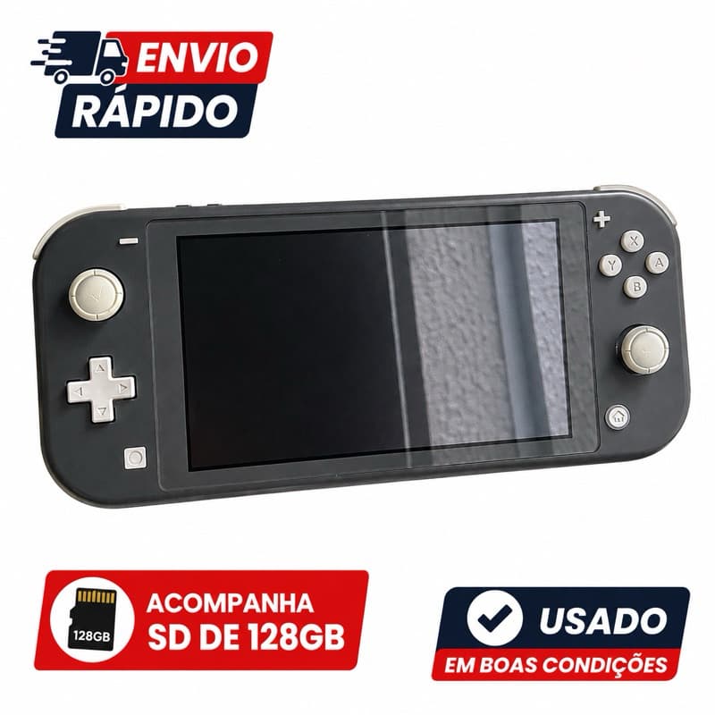 Nintendo Switch Lite Semi Novo com SD de 128gb Ótimo modelo bem cuidado
