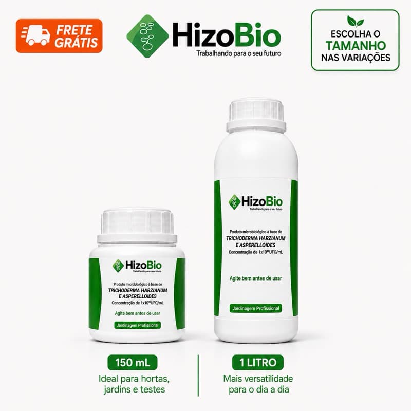 Trichoderma Harzianum + Asperelloides - Controle Biológico Raízes e Solo- Murcha e Manchas foleares