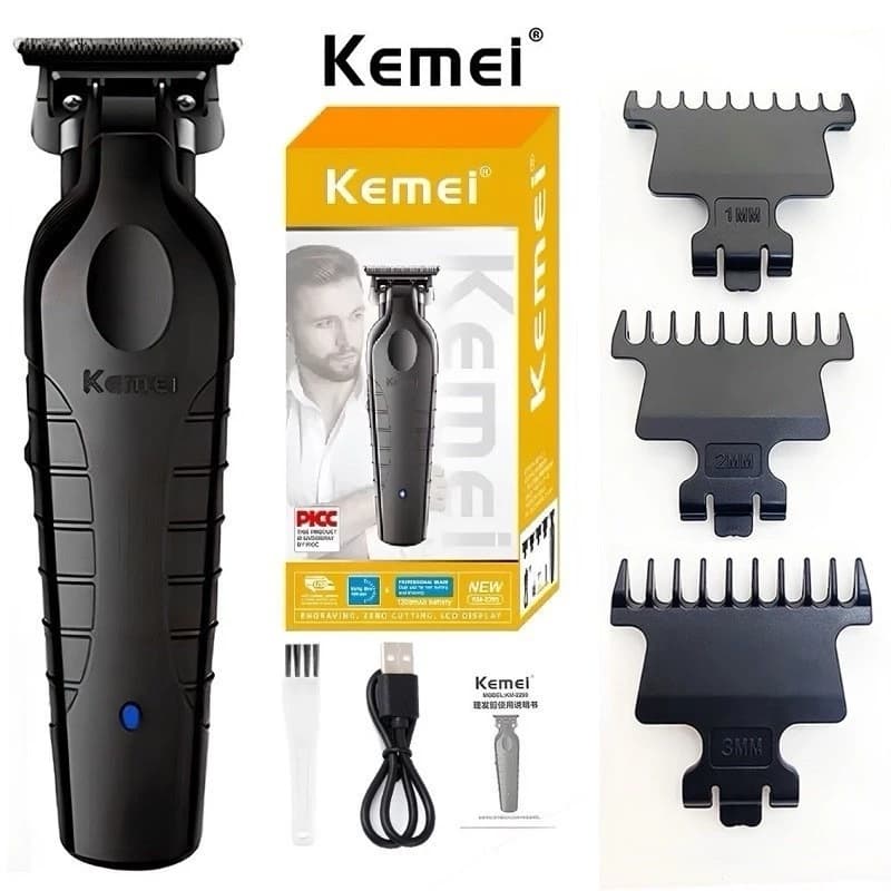 Maquina De Cortar Cabelo Kemei 2299 Profissional Aparador De Barba Sem Fio Acabamento Bivolt