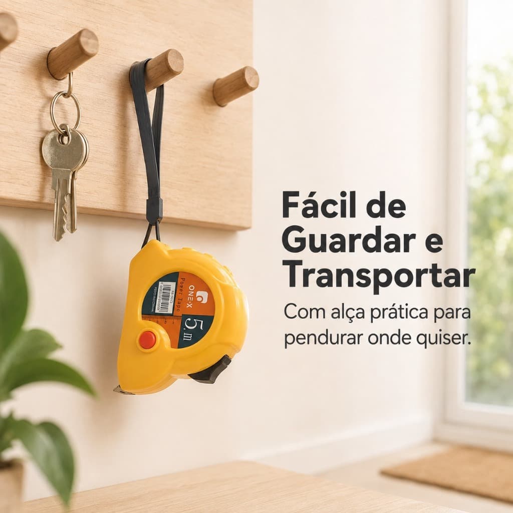 Trena com Caixa Plástica - Leveza, Precisão e Portabilidade 5m em 7,5m