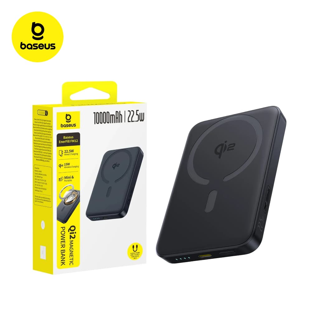 Powerbank Baseus Fm12 Qi2 10000mah 22,5w Magnético Sem Fio Cobrança de Po