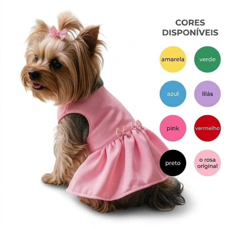 Vestido pet verão/Vestido para cachorros e gatos.