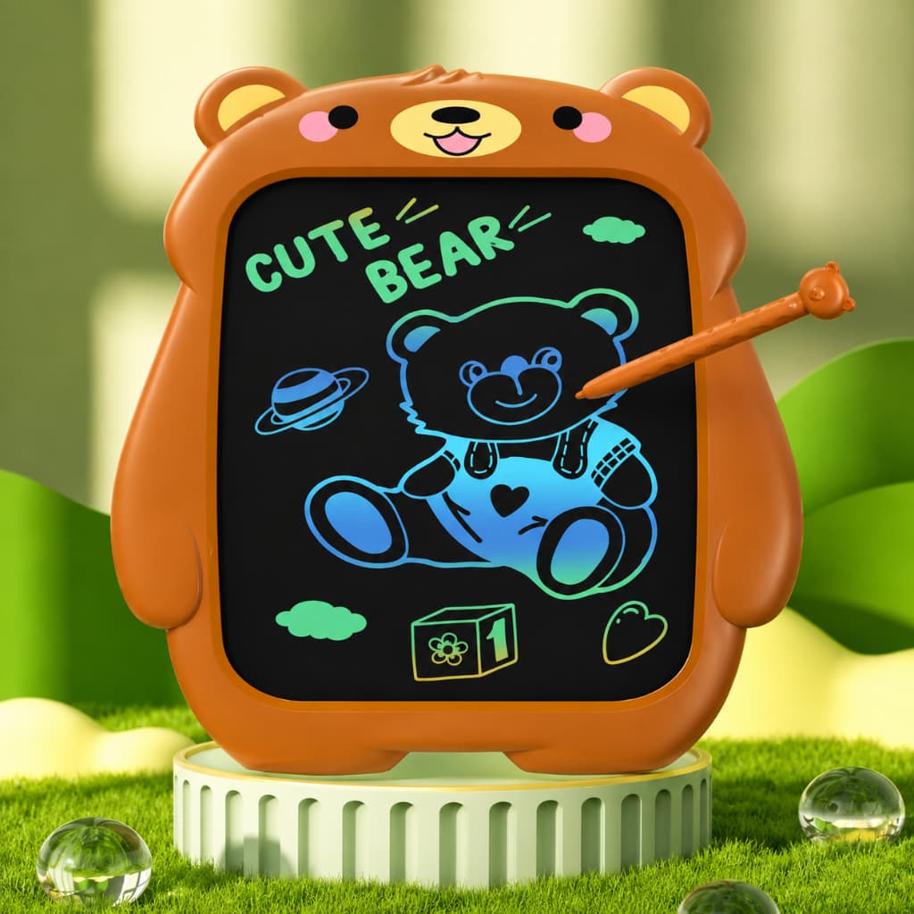 KIT1-4 Tablet lousa magica infantil urso pra criar e brincar super divertido 12 polegadas