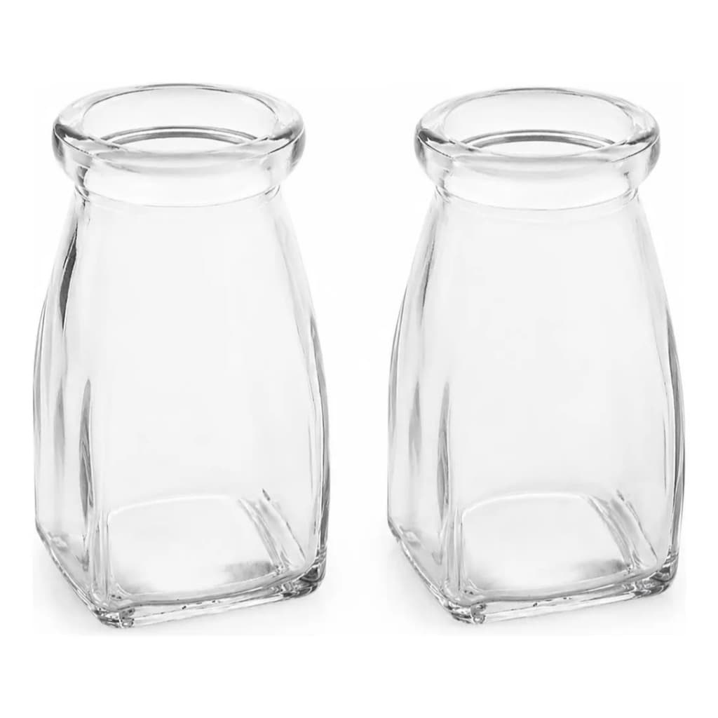 Kit 2 Vaso Decorativo 8cm Mini Vidro Flores Resistente