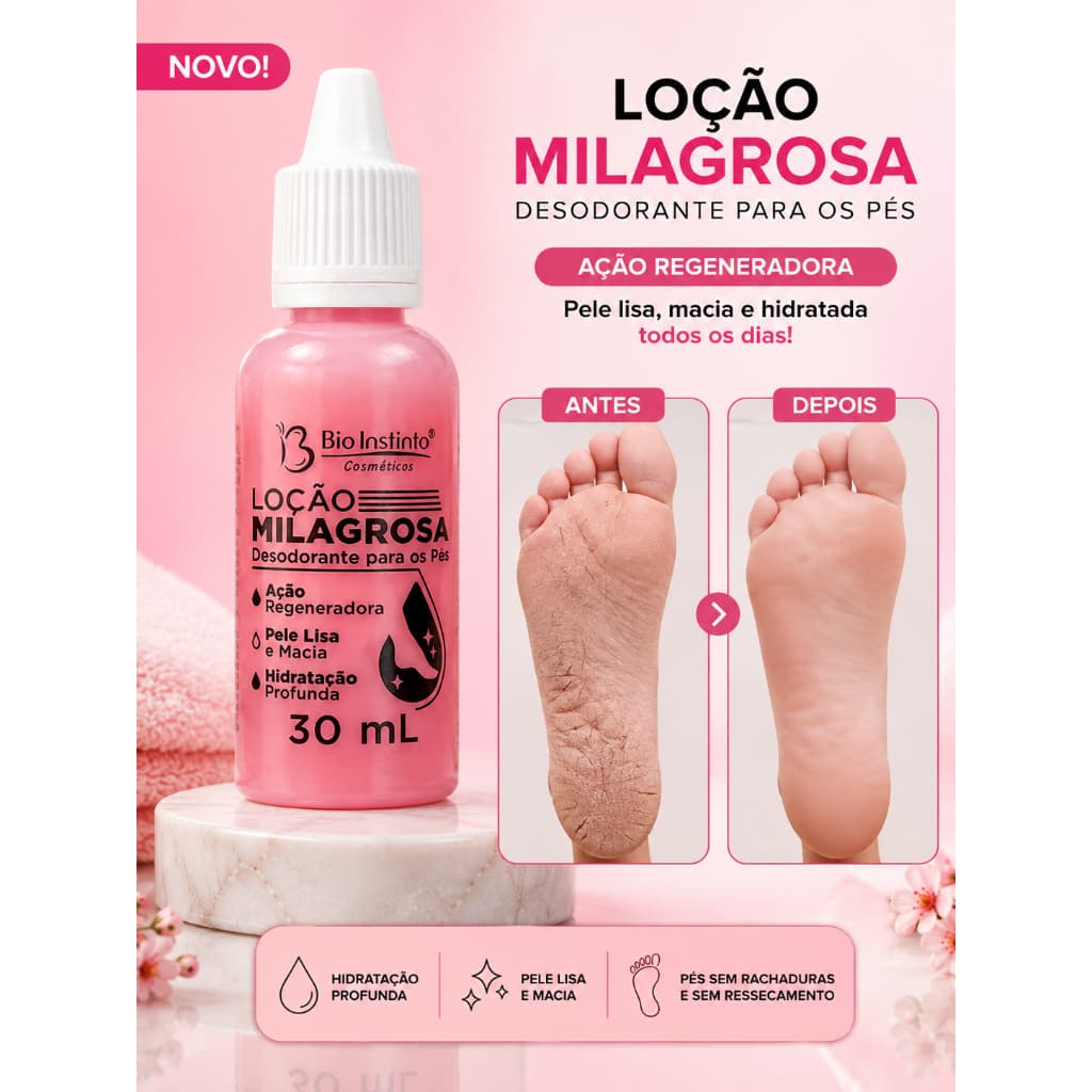 Loção Milagrosa para os Pés Bio Instinto – 30 mL