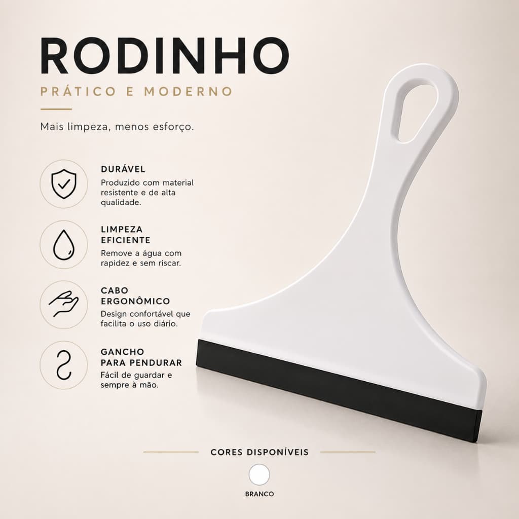 Rodo Pia Moderno Clean Cozinha Banheiro Limpeza Prática Alta Durabilidade