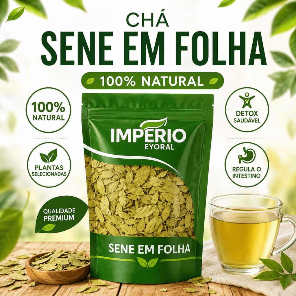 Chá de Sene Premium - Sene em Folha 100% Natural | Chá Detox | 1KG - Sem Glúten