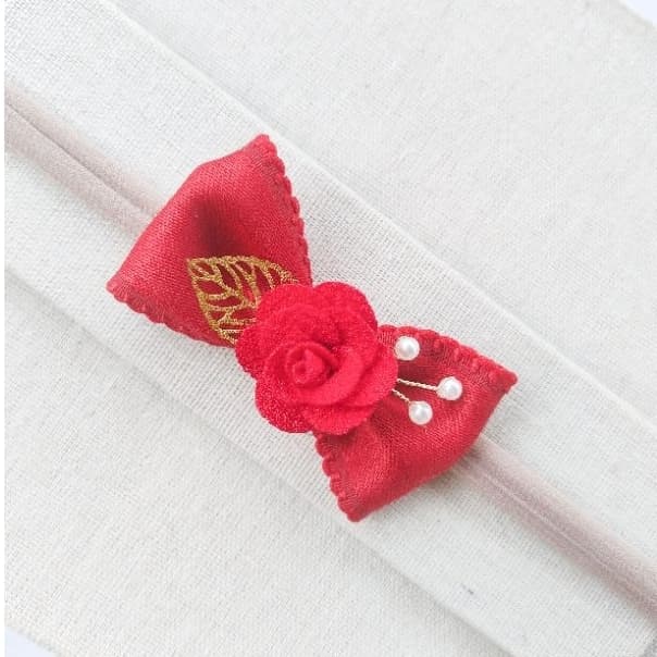 tiara com laço vermelho| laço para saída de maternidade| laço RN| tiara confortável