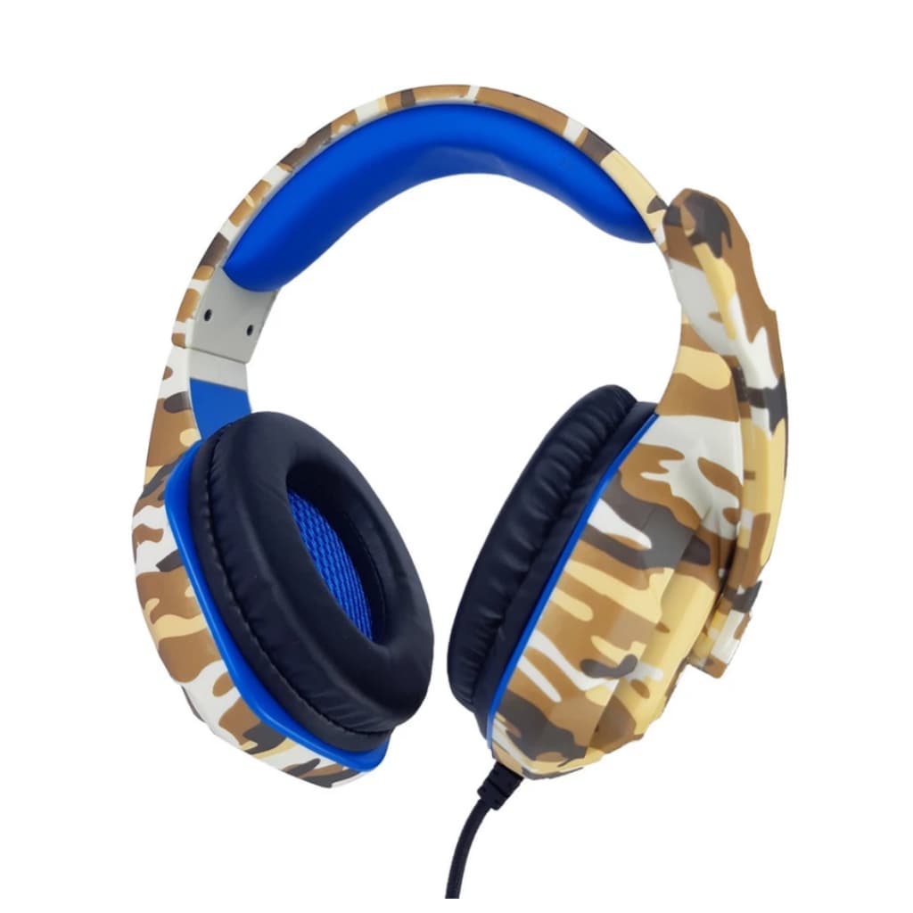 Fone Headset Gamer Camuflado Militar Com Fio e Microfone Estéreo Bass Presente