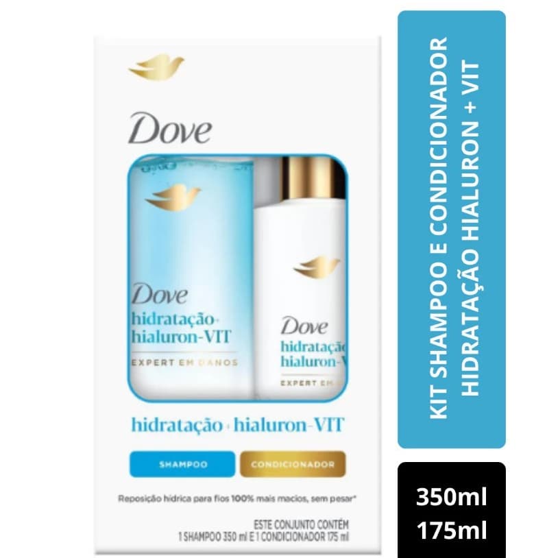 Kit Dove Hidratação Hialuron Vit Shampoo 350ml e Condicionador 175ml