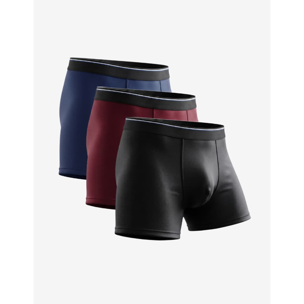 Kit Com 3 Cuecas Boxer Box Masculina Microfibra Adulto P ao GG Macia Confortável Respirável Atacado