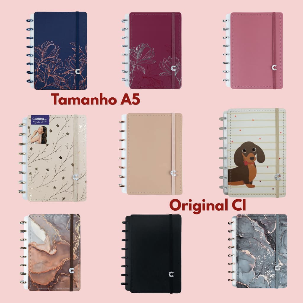 Caderno Inteligente CI Original A5 - Coleções Variadas - Miolo de BRINDE!