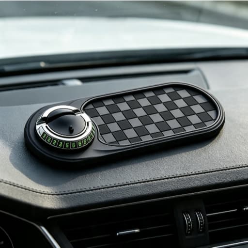Suporte de Telefone para Painel de Carro Multifuncional Base Antiderrapante Placa Número Impermeável e lavável
