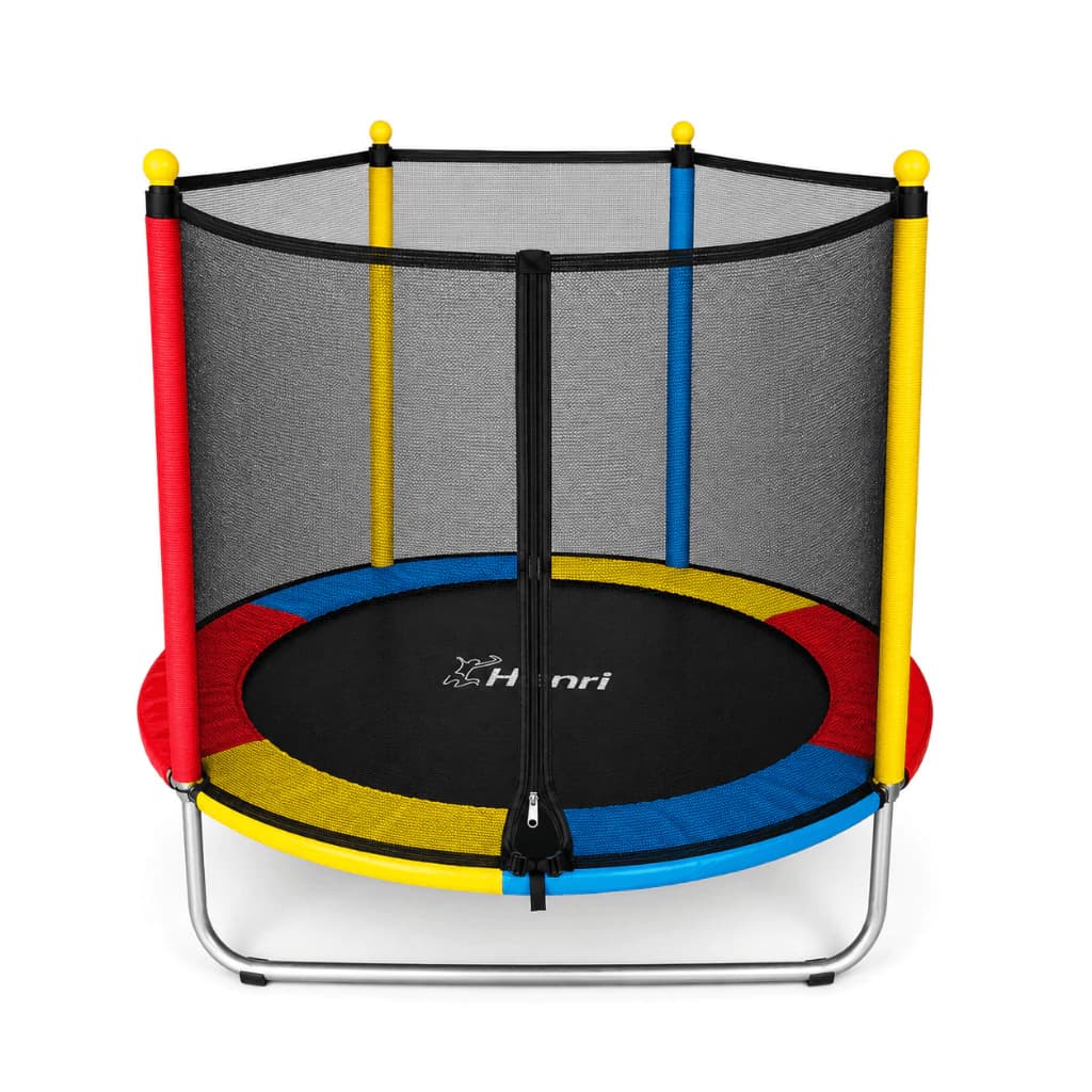 Cama Elástica 1,40 mts My First Pula Pula Henri Trampolim Completa Rede Proteção Reforçada Infantil