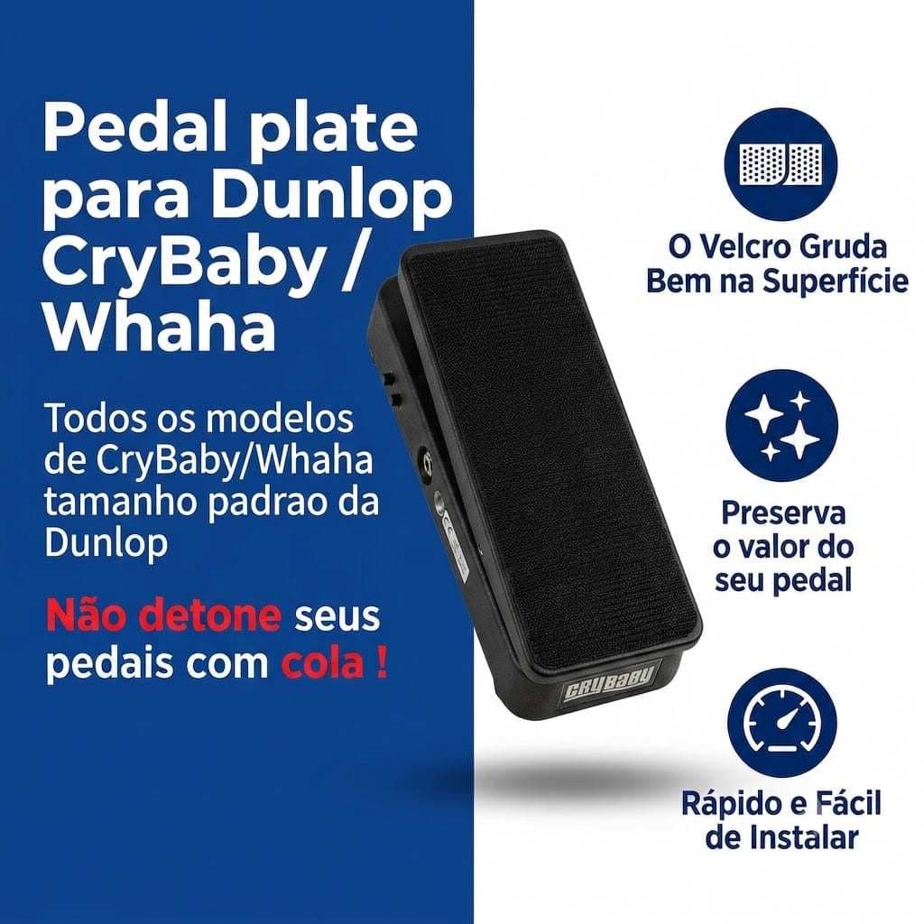 Fixador Wah Wah Cry Baby Dunlop - Pedal Plate - Fixador Pedalboard - GGE Parts & Jigs