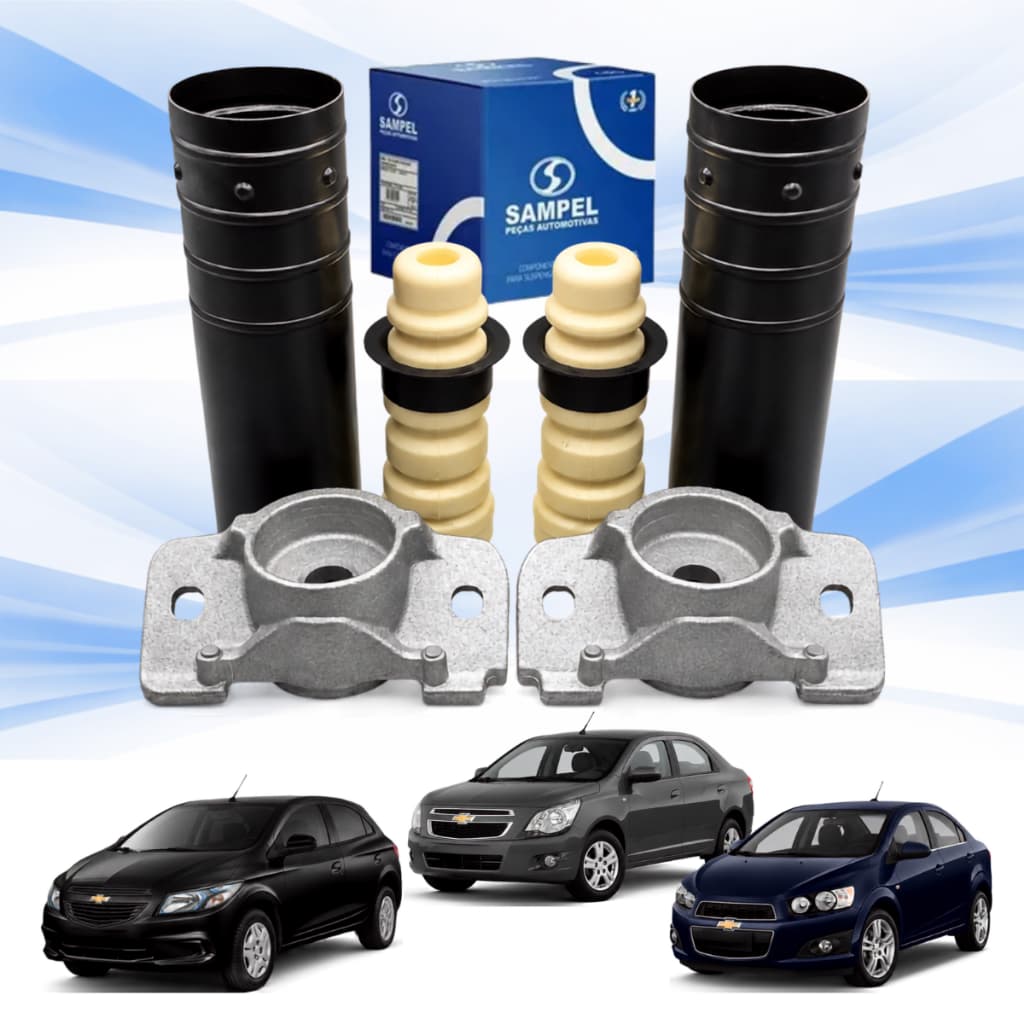 Kit 2 Coxins Sampel Batente Amortecedor Traseiro Onix Prisma