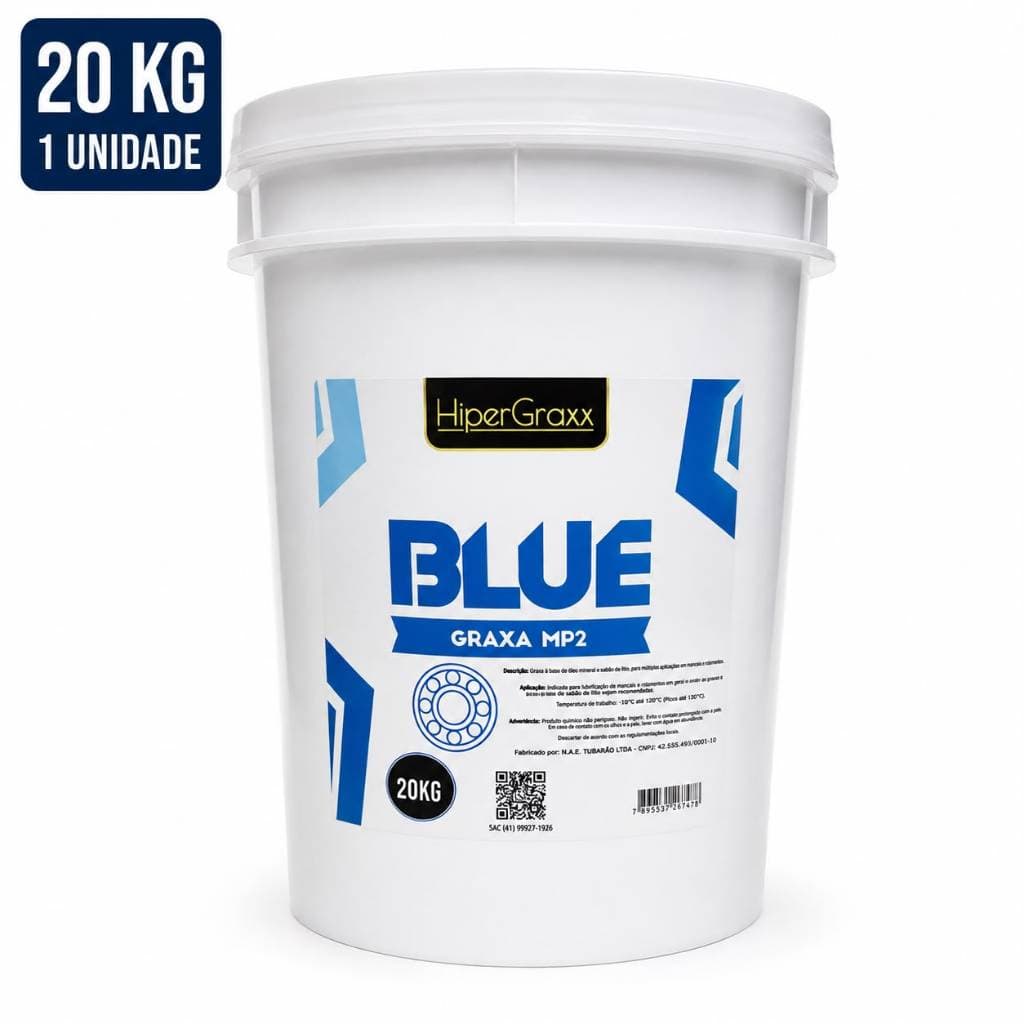 Graxa Azul MP2 Lítio para Rolamentos Balde 20kg HiperGraxx