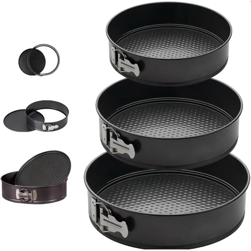 kit 3 Formas Antiaderente Com Fundo Removível