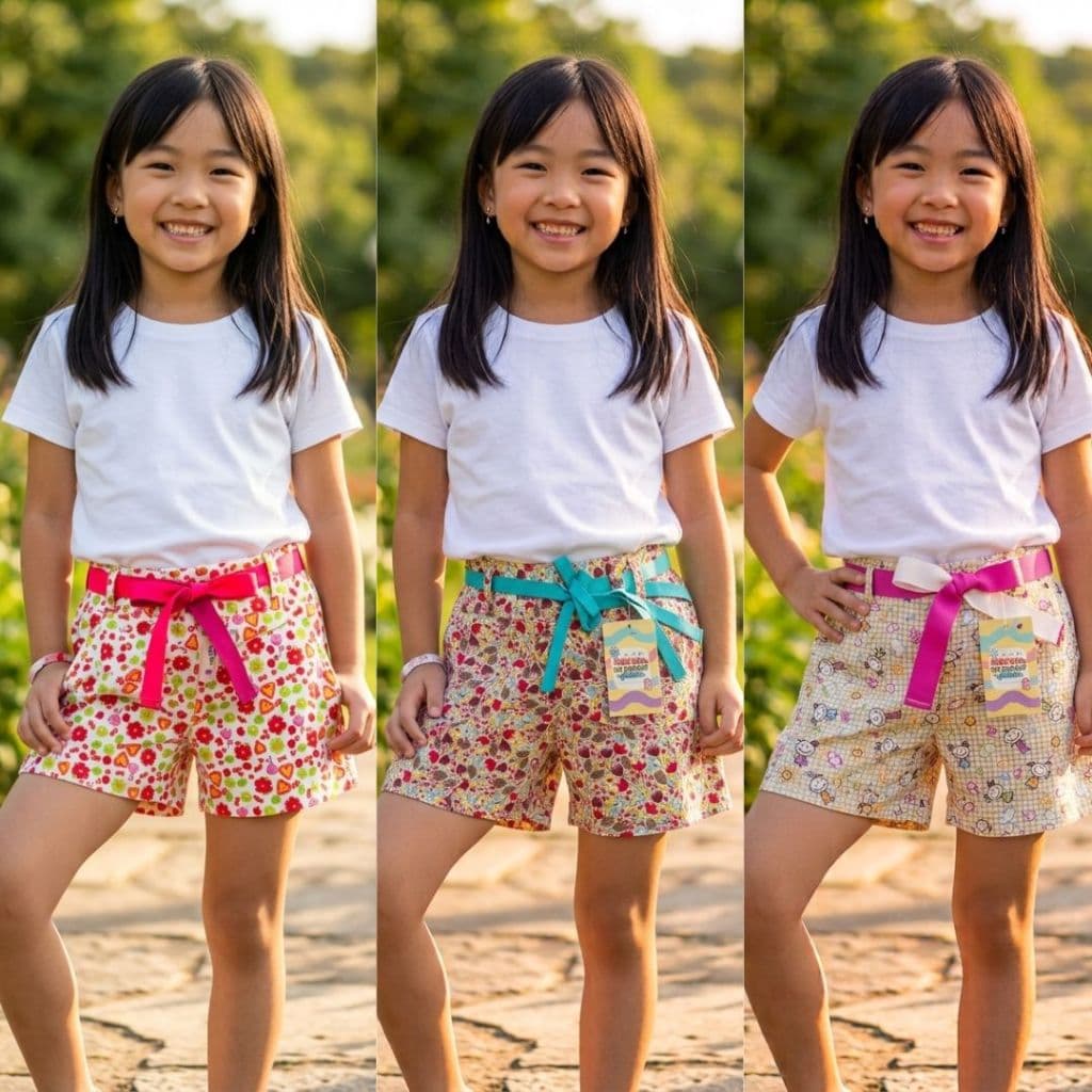 Kit 3 Shorts Infantil Menina Verão Feminino short / bermuda - moda infantil Feminina look casual