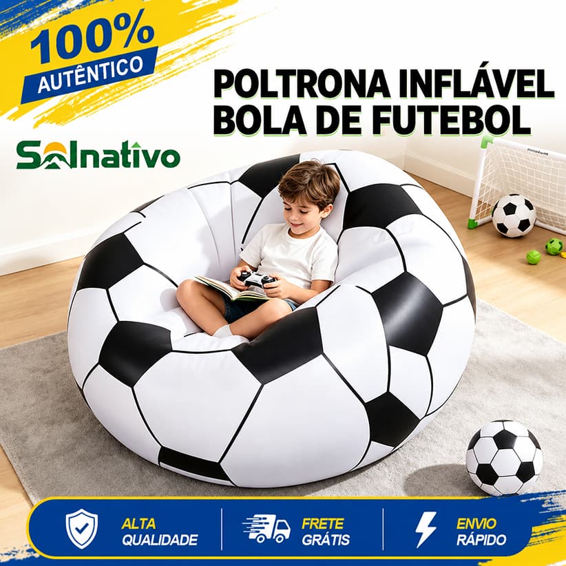 Sofá inflável Futebol Ultra Lounge Portátil Descanso Preguiçoso Sofá Poltrona