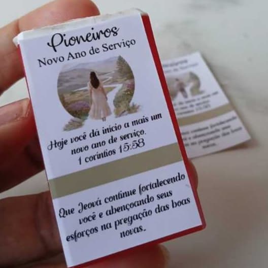 Adesivo  NOVO ANO DE SERVIÇO PIONEIROS  - Lembrancinha - SOMENTE ADESIVOS