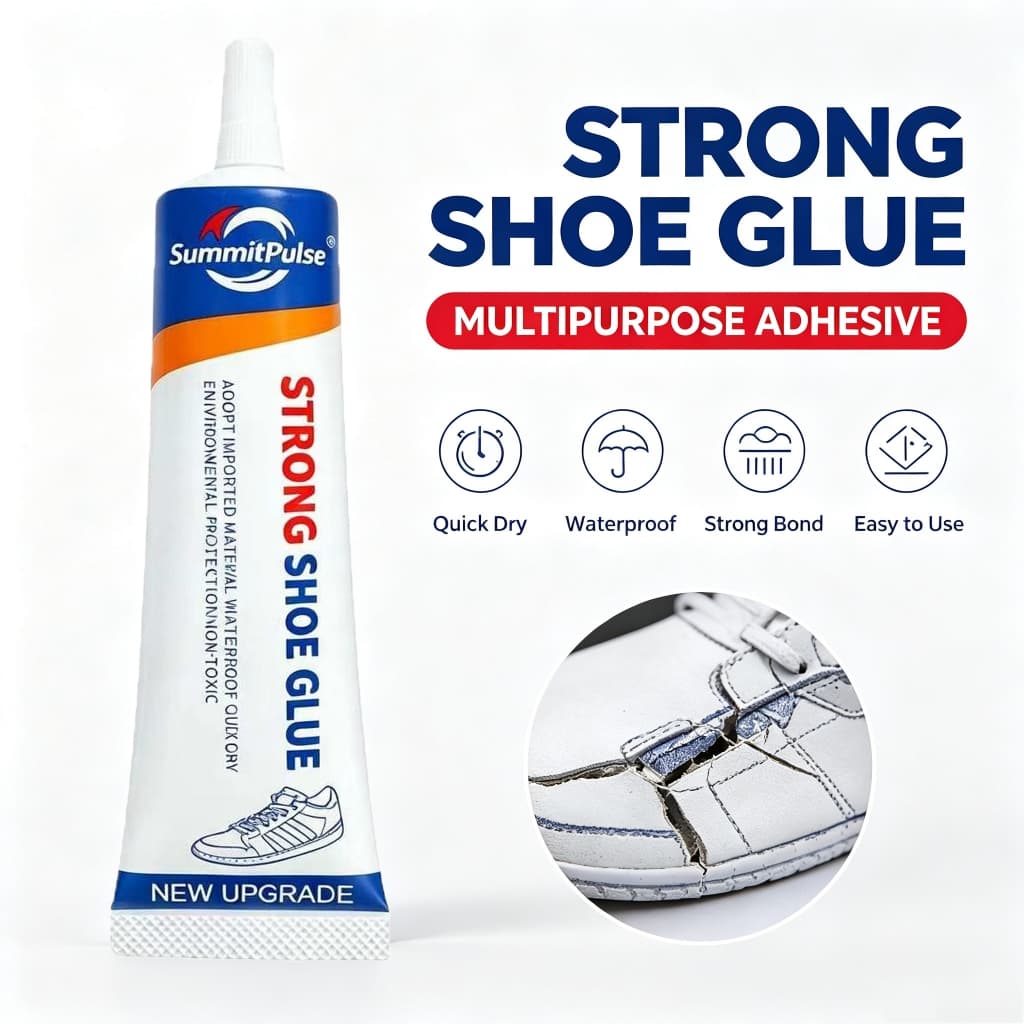 Cola de Secagem Rápida 60ml Flexível Transparente para Conserto de Sapatos, Plásticos, Couro e Tecidos cola