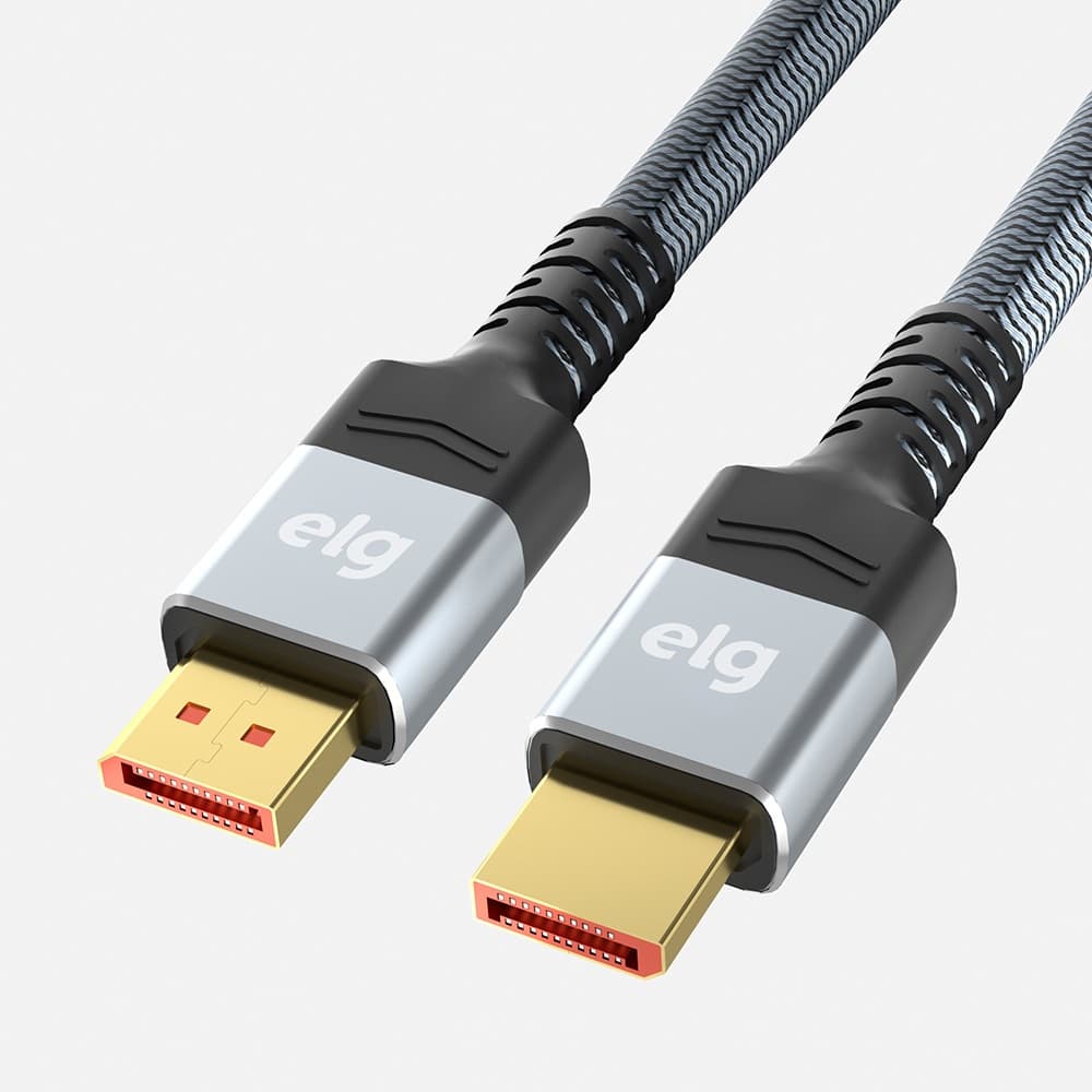 Cabo DisplayPort 1.4, 8K 60Hz, 4K 144Hz, 32,4Gbps, 1,5 Metros, ELG DP1415
