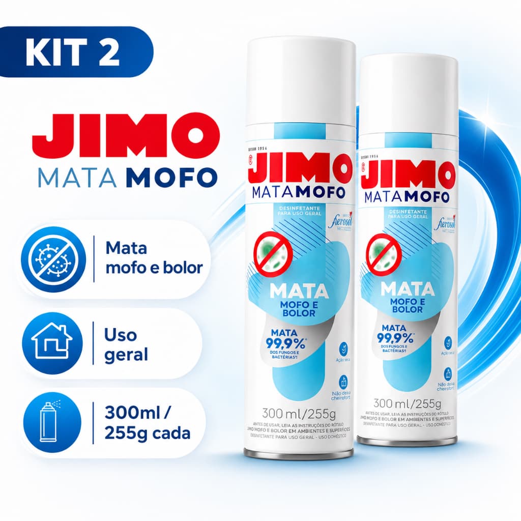Kit 2 Mata Mofo Spray 300ml Multiuso Anti Mofo Elimina Fungos Bactérias Banheiro Azulejo Rejunte Box