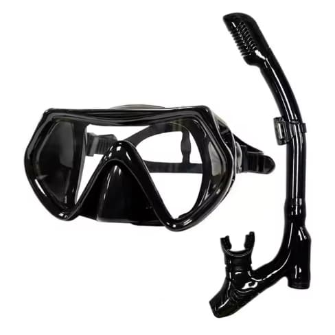Máscara de Mergulho Profissional e Conjunto de Snorkel Tubo de Respiração Fácil para Mergulho e Natação