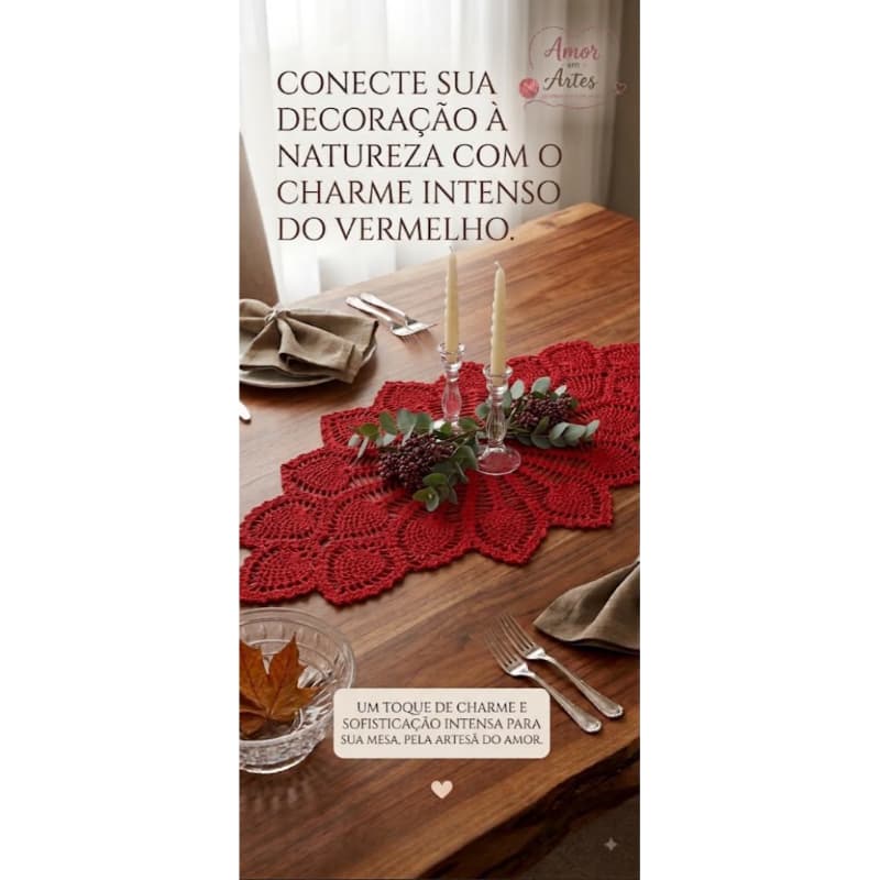 Crochê Decoração Centro de Mesa Passadeira