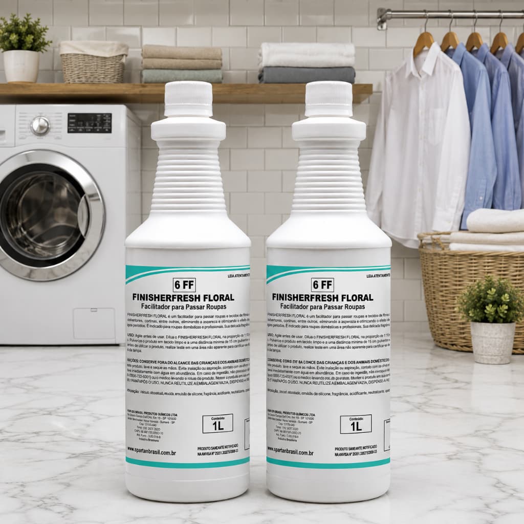 Kit 2 Facilitador Passadoria Finisherfresh Floral Spartan 1l
