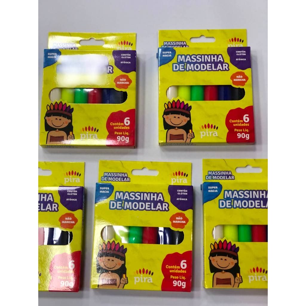 kit com 5 caixa de massinha