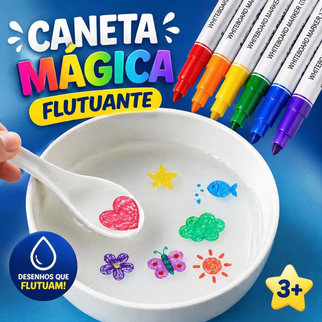 Caneta Magica Que Flutua na Agua Quadro Branco Infantil Presente Crianca Divertida 801