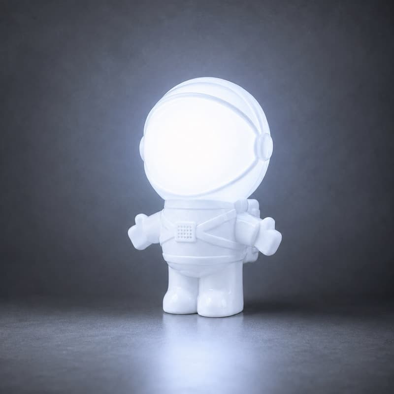 Abajur Luminária  De Tomada Led Astronauta Bivolt Infantil