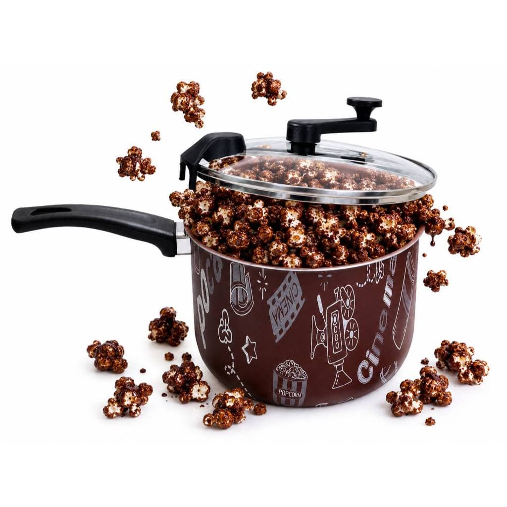 Pipoqueira Panela Antiaderente Chocolate com Desenho 20cm 4,5L