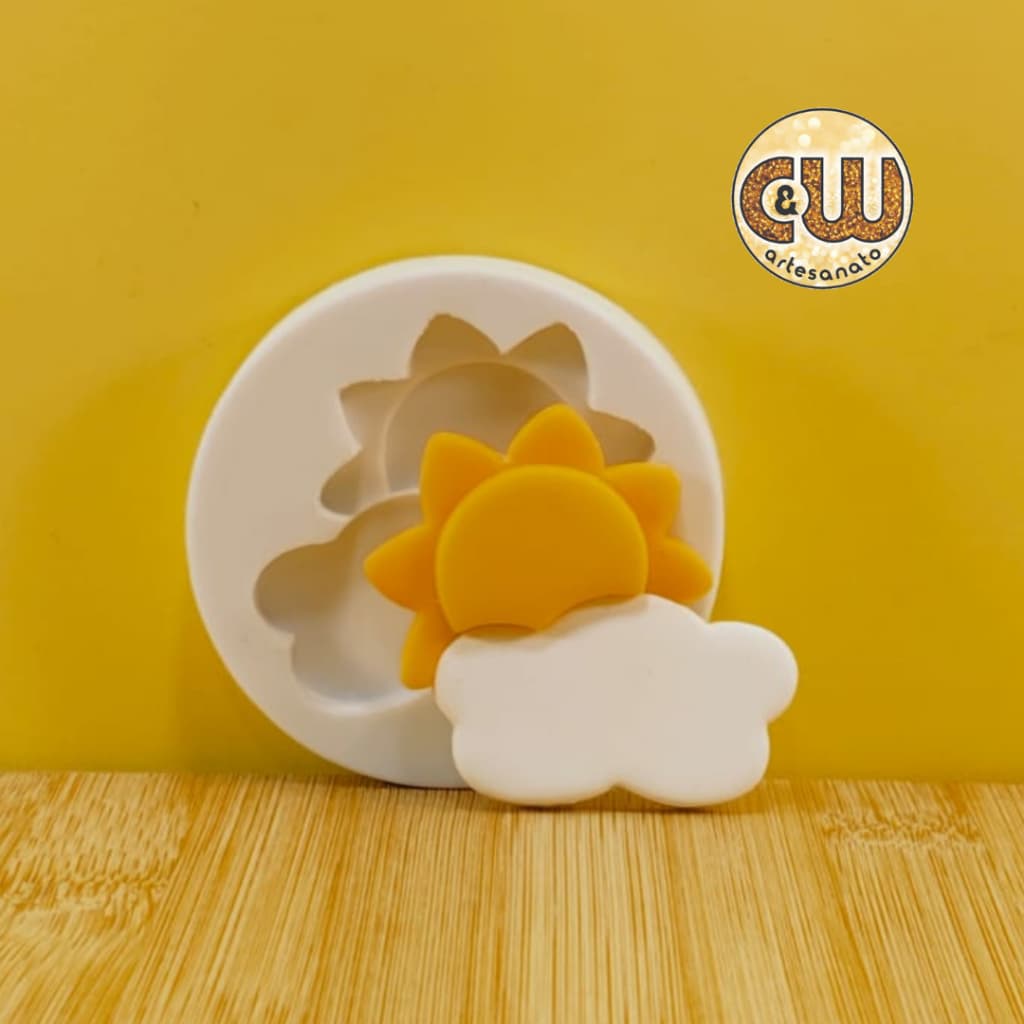 Molde de Silicone Sol com Nuvem Lisa
