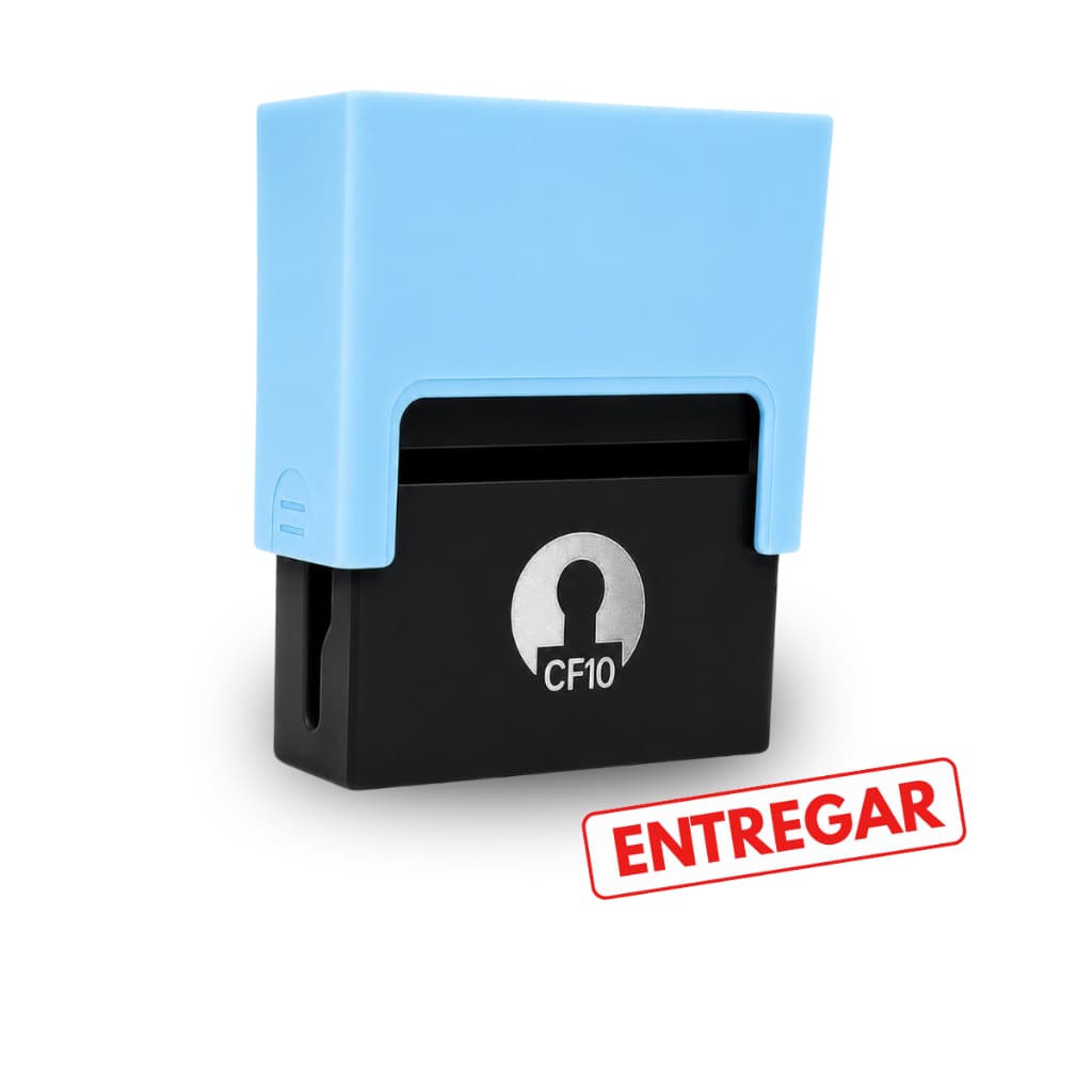 Carimbo Entregar carimbo autoentintado NERO com o texto entregar linha de carimbo nero carimflex