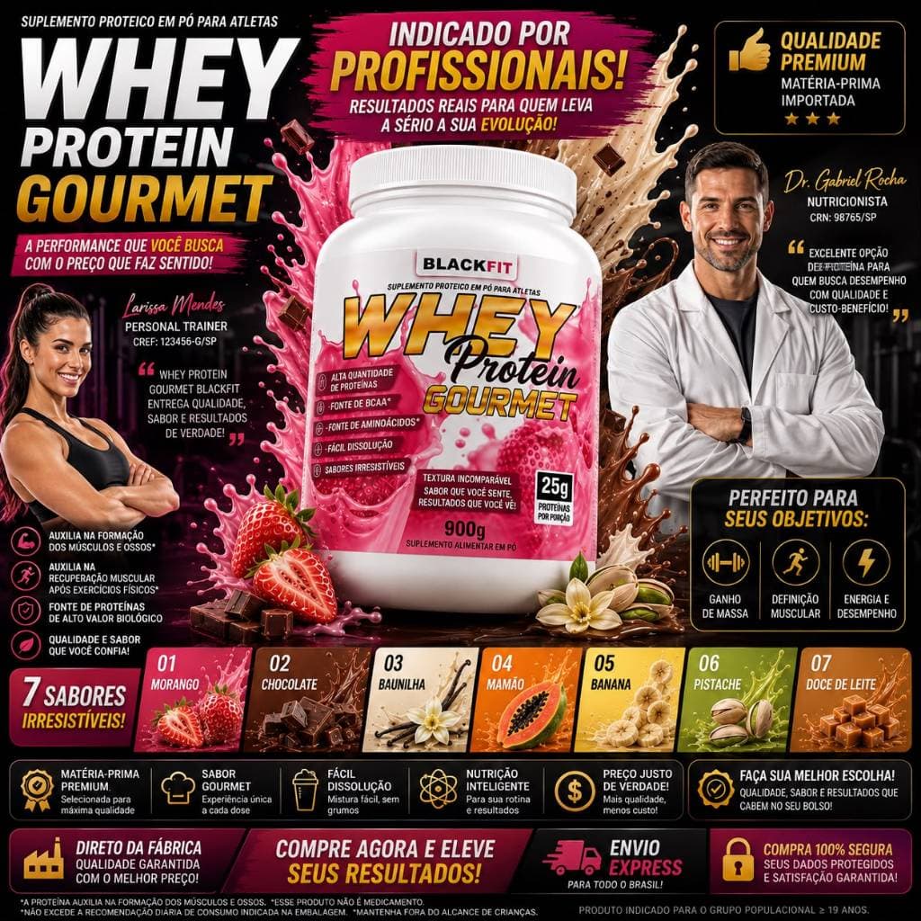 WHEY 900g O MAIS GOSTOSO DO BRASIL- DIVERSOS SABORES - SABOR INCRIVEL