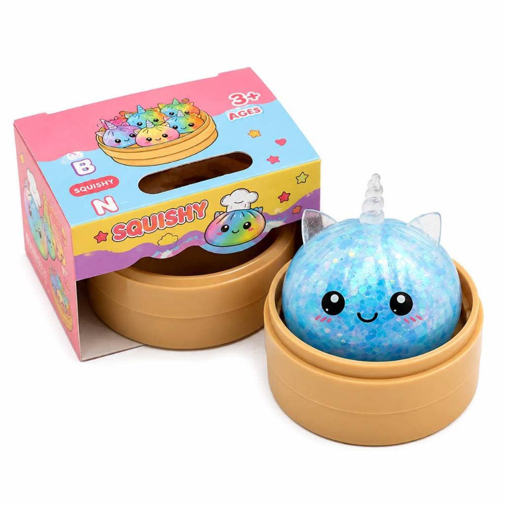 Squishy Dumpling Surpresa Slow Rising Antiestresse Fidget Toy Fofo com Cestinha