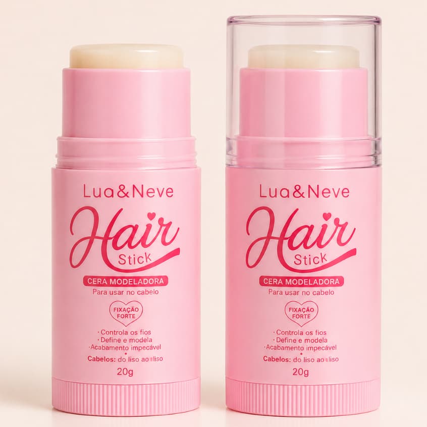 Cera Capilar Anti Frizz - Fixação Forte - Alinhador de Fios Rebeldes - Penteado Perfeito Academia