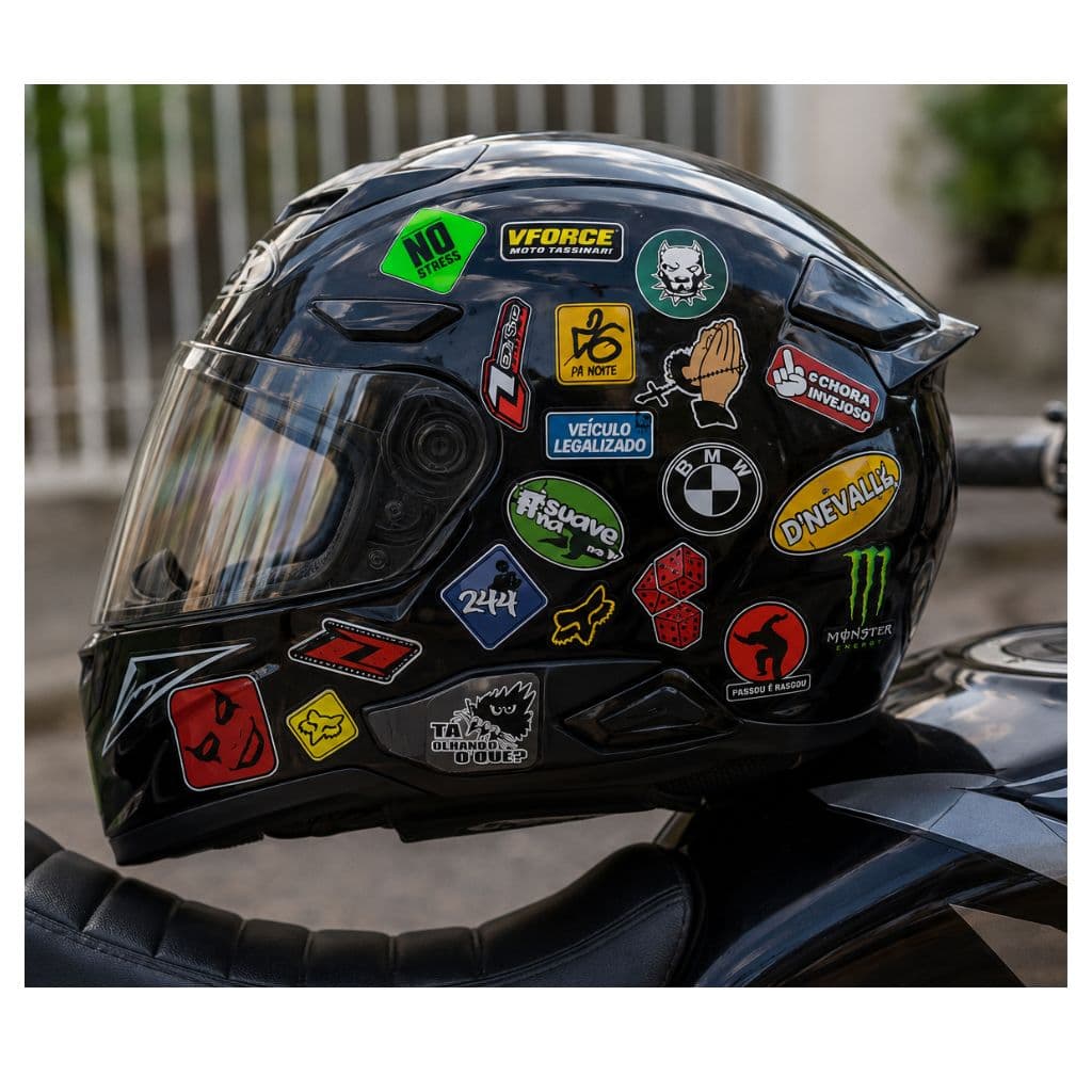21 Adesivos Para Moto Carro Capacete Tuning Motoboy Grau 244