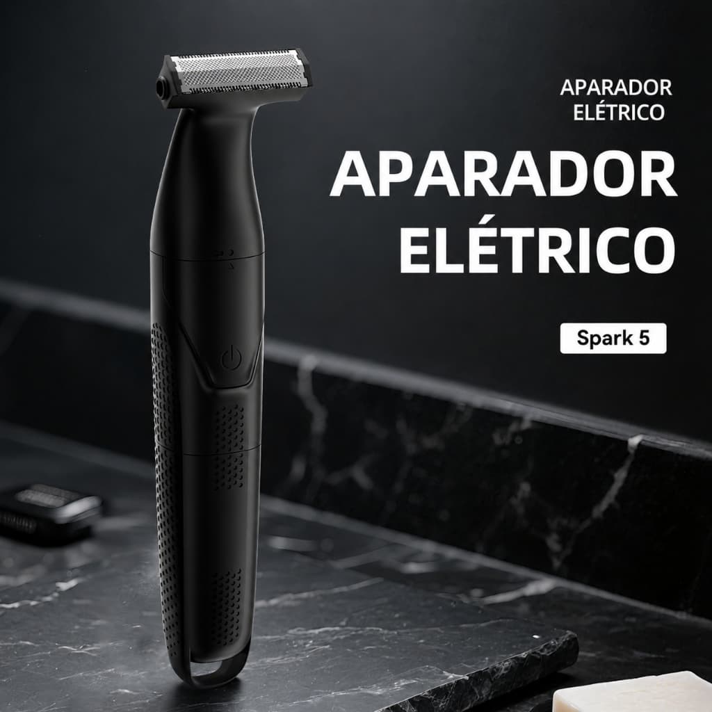 Enchen Spark 5 Aparador Corporal Masculino 5 em 1 | Aparador de Pelos para Corpo, Barba | T-Blade 0,2mm | Seco e Molhado