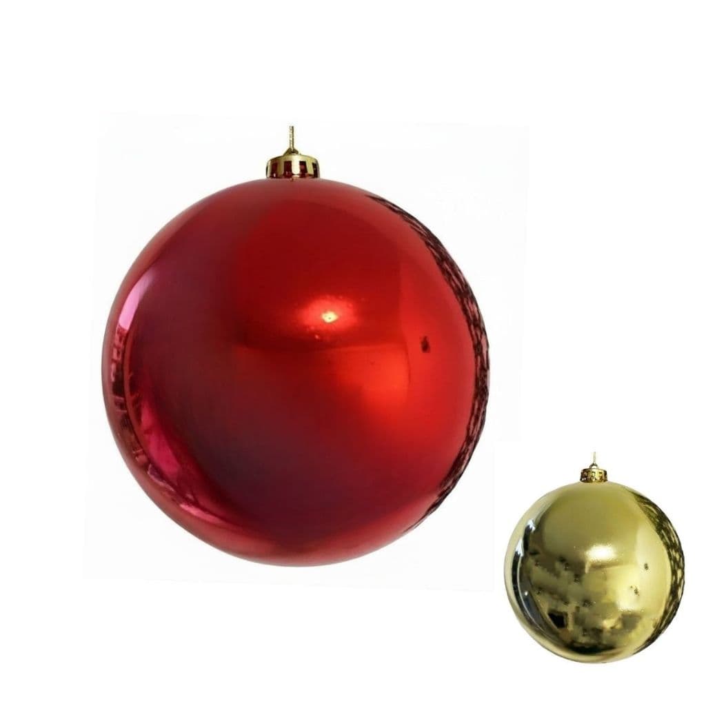 Bola De Natal Grande 15cm Gigante Lisa Enfeite Natalino  Decoração Árvore de Natal LuvinCo